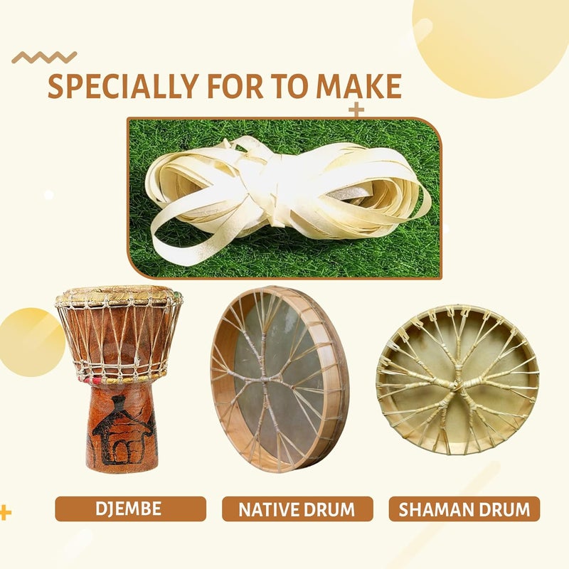 ARW Rawhide Goat Lacing 10 Meter Long Handmade, Shaman, Djembe, Bodhran Pure Natural - Image 3